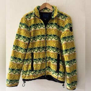 American Eagle Sherpa‎ Jacket Mens XS Fleece Pile Aztec Mesh Lined Zip Jacket
